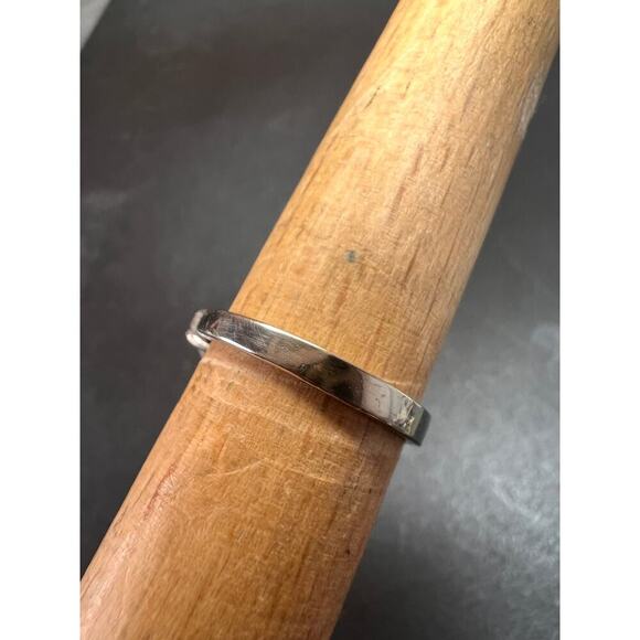 Vintage Helen Andrews synthetic emerald and CZ sterling silver ring size 7 - Picture 9 of 16